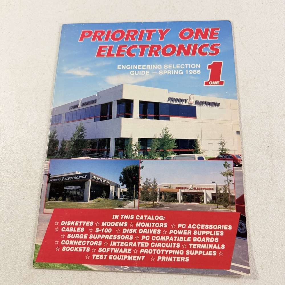 Priority One Electronics Spring 1986 Catalog Engineering Selection